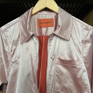 Our Legacy satin zip shirt jacket.